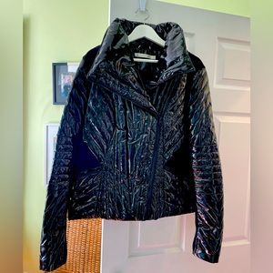 Blanc Noir Motion Panel Holographic Down Jacket